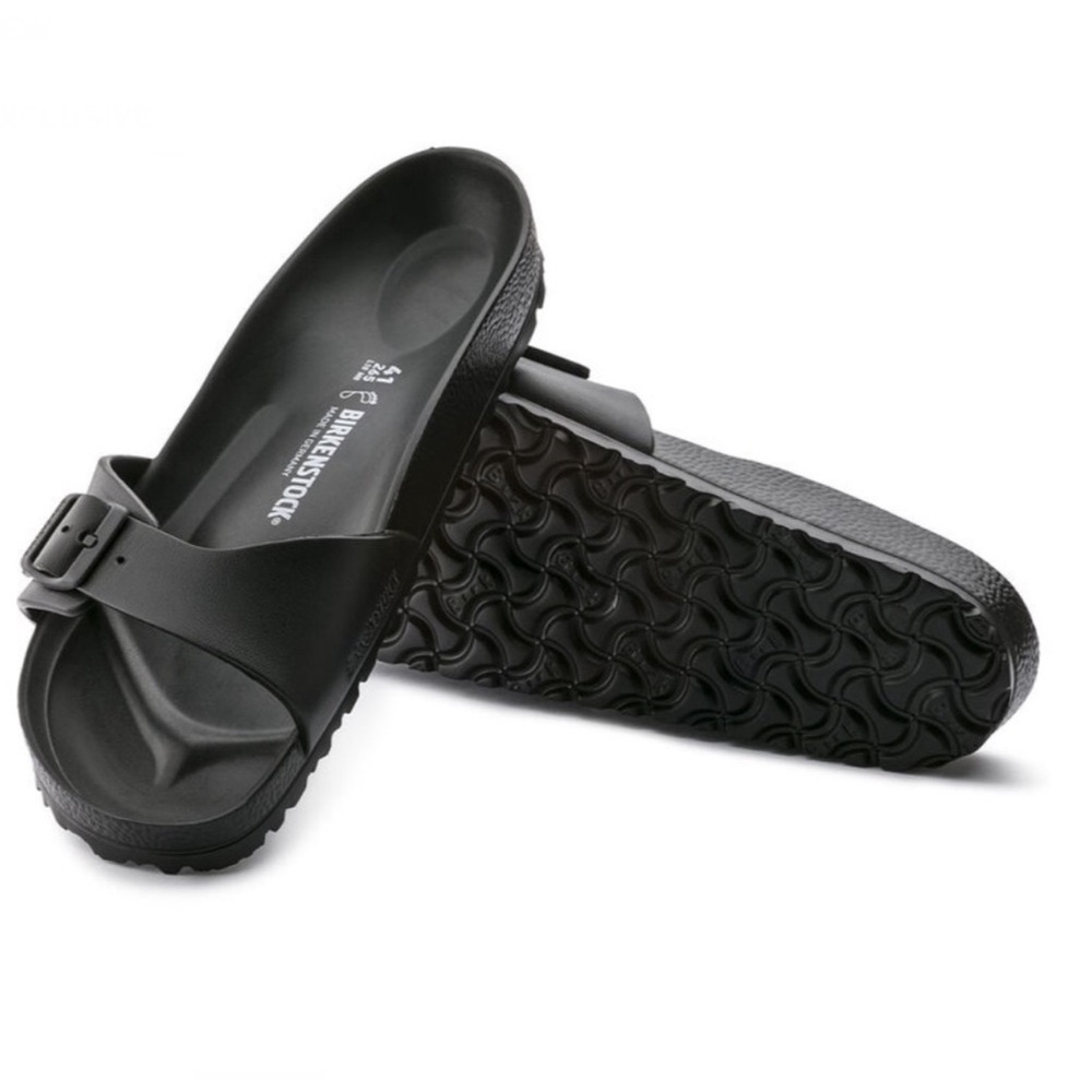Birkenstock Eva Madrid Sandals Black Size 41 Women’s 10 Mens 8 Narrow Fit NEW